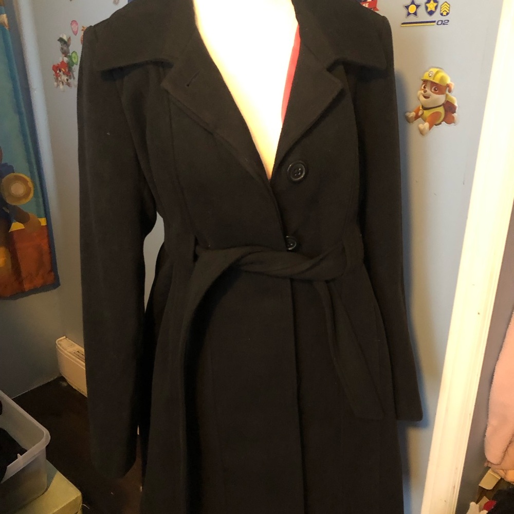Elegant Black Women's Maternity Coat